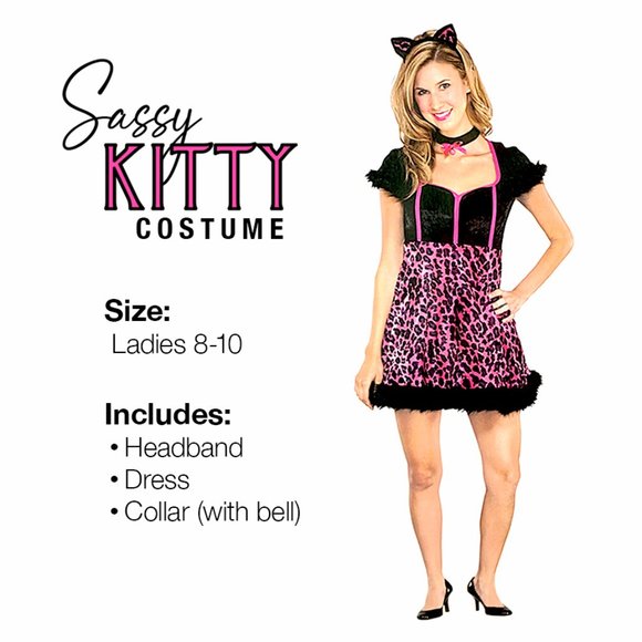 Sassy Kitty – Women's Cat Halloween Costume - Picture 1 of 6